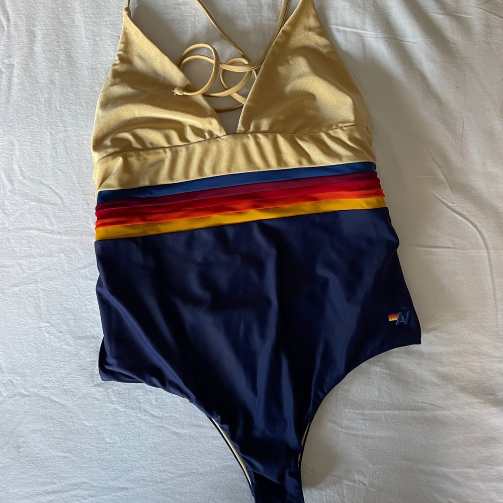 Aviator Nation one piece swimsuit ROCKER MERMAID